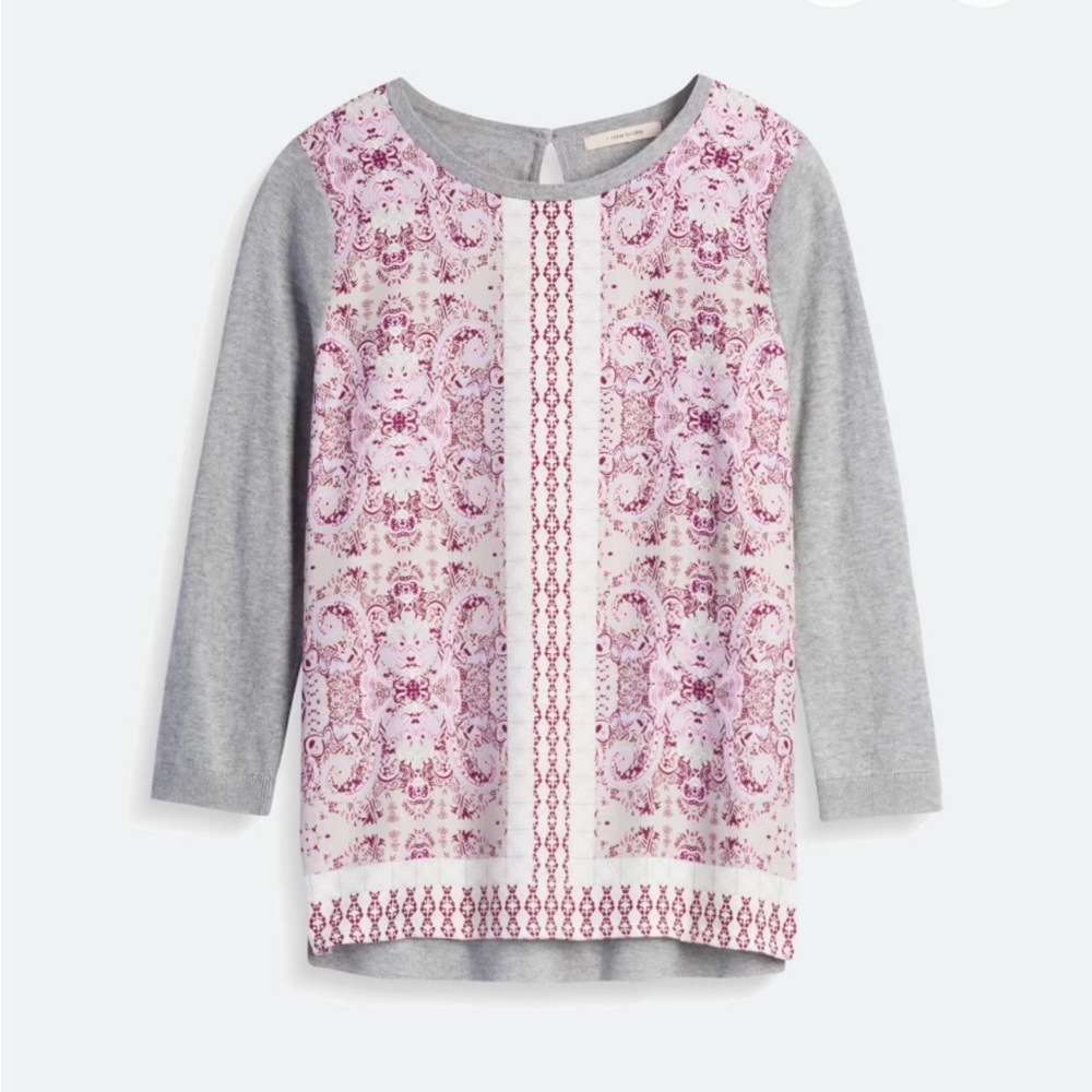 41 Hawthorn Jakob Mixed Material Knit Top Medium
